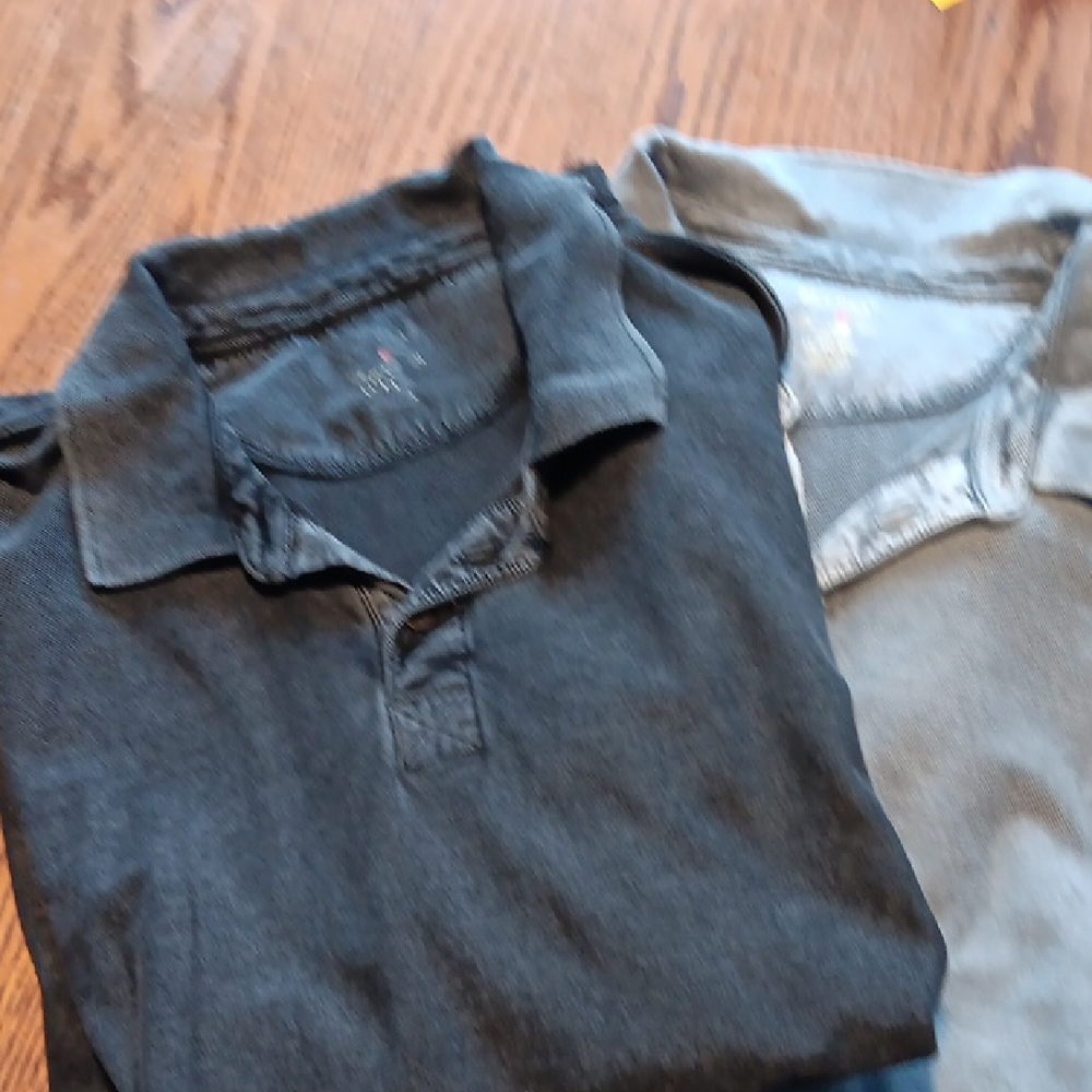 Men's Polo Shirts - Black and Gray